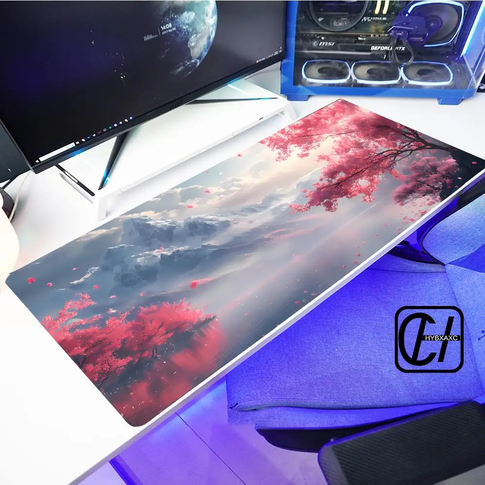 

Sakura Mousepads Mountain Landscape Mouse Pad Gaming Mousepad XXL Anime Mouse Mat Large Keyboard Desk Pads For Computer Laptop