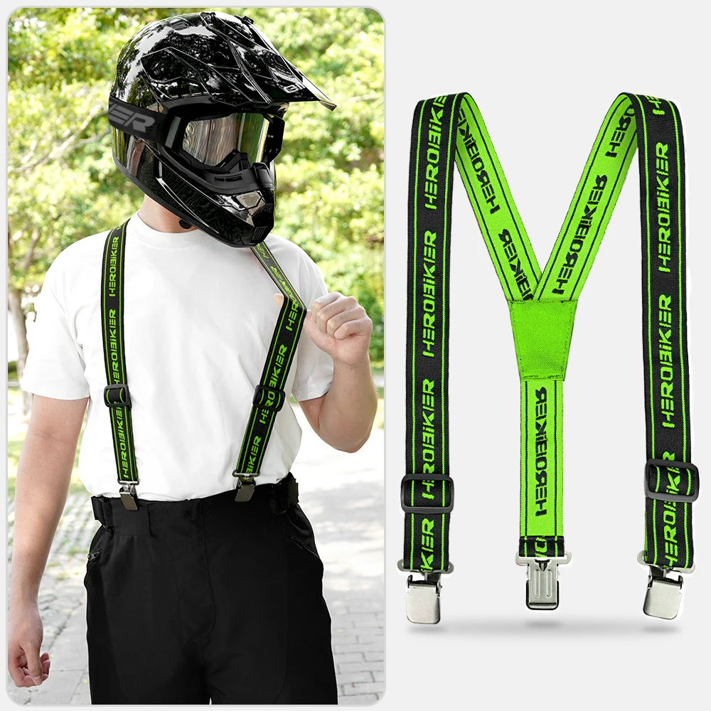 Motorcycle Y-shaped Shoulder Strap Motorcycle Pants With High Elasticity Adjustable Shoulder Strap Heavy-duty Shoulder Strap