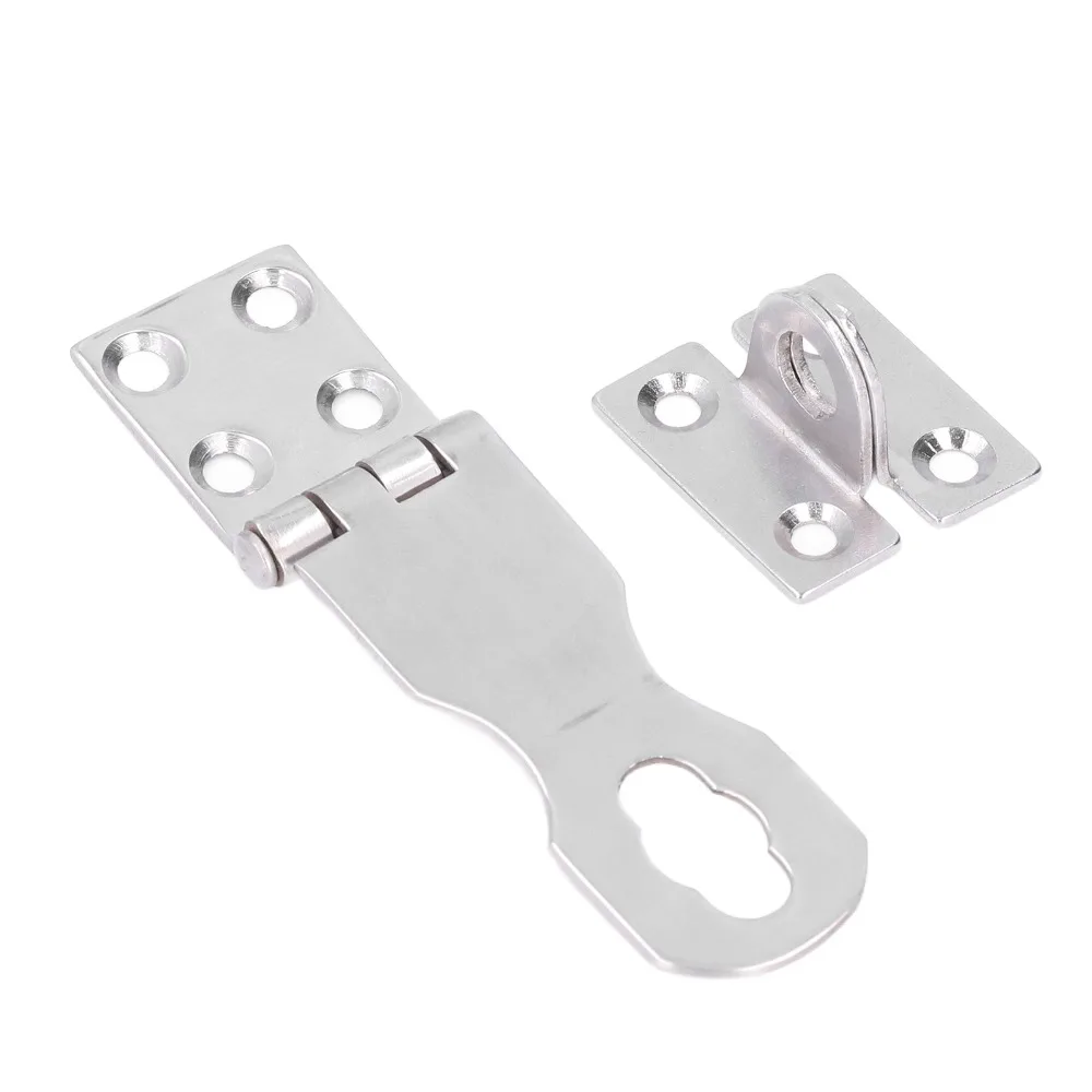316 Stainless Steel Marine Grade Door Hasp 75x30mm with Screws Hasp Latch Lock Swivel Safety Hasp