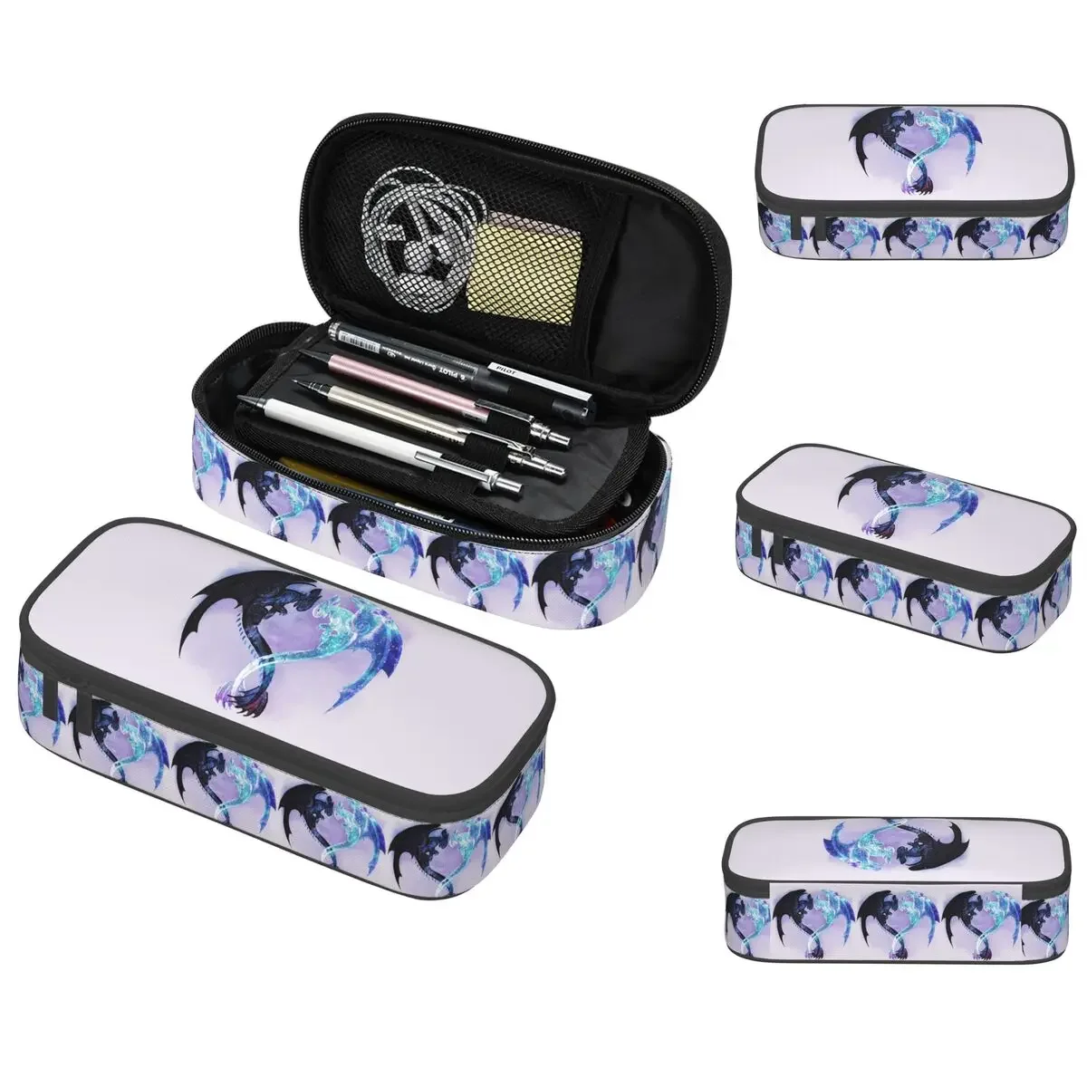 

Dragon Heart Toothless And Light Fury Pencil Case for Students School Pen Box Pencil Bag Stationery Supplies Pen Holder Bag