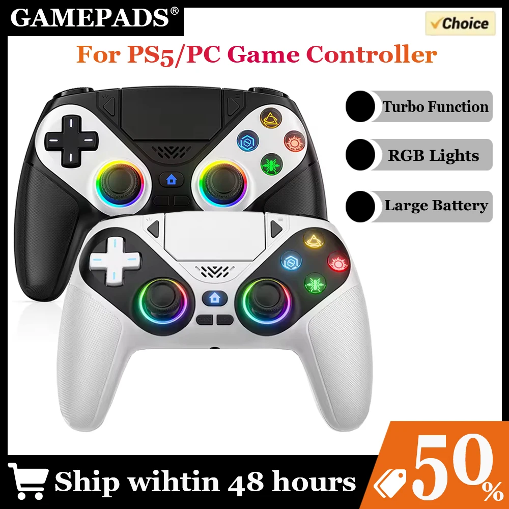 Manette de jeu pour Playstation 5 contrôleur sans fil Console PS5 contrôleur de jeu avec programmation de vibration Turbo double sens