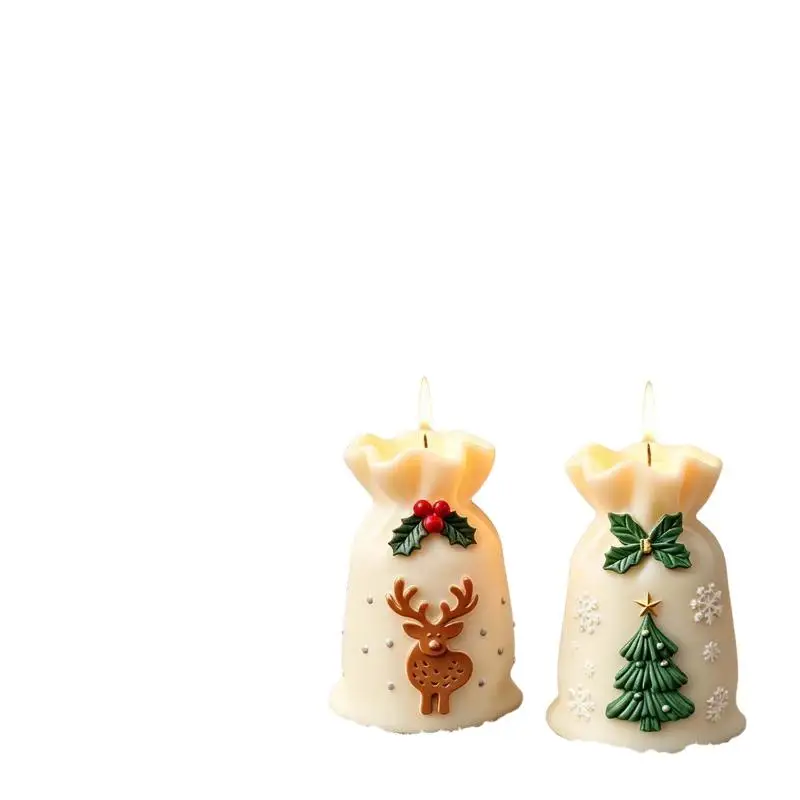 Wiederverwendbare Weihnachtssack-Silikonform, leicht zu entformendes Design für DIY-Kerzen-Hängedekoration, Weihnachtsfest- und Heimkunst-Bastelwerkzeuge – Detail 6