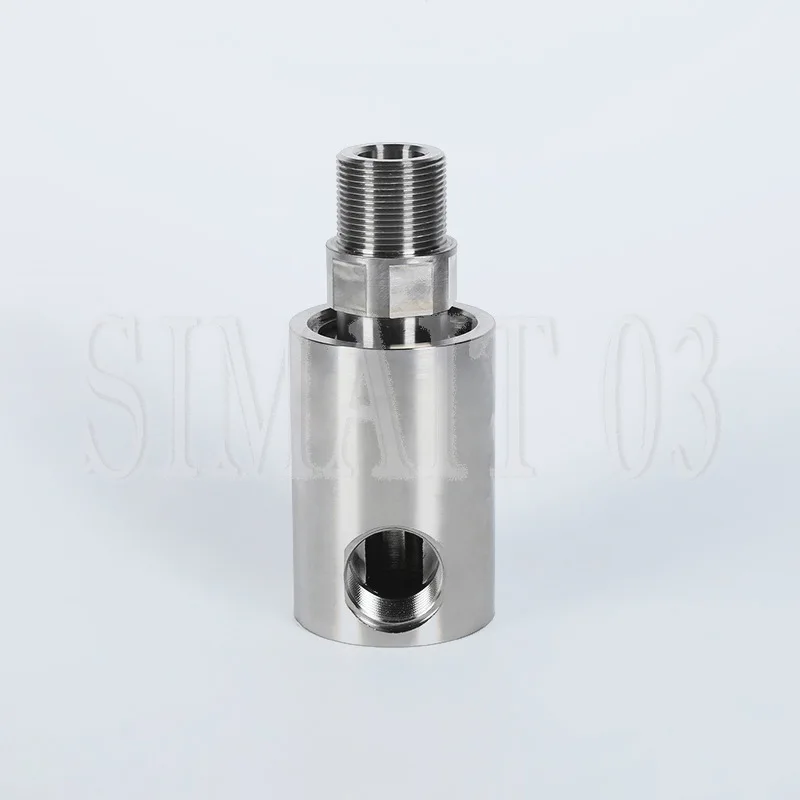 

25MPa high pressure rotary joint swivel low speed 50RPM 3/4 inch thread stainless steel 304 rotating fitting for water oil gas