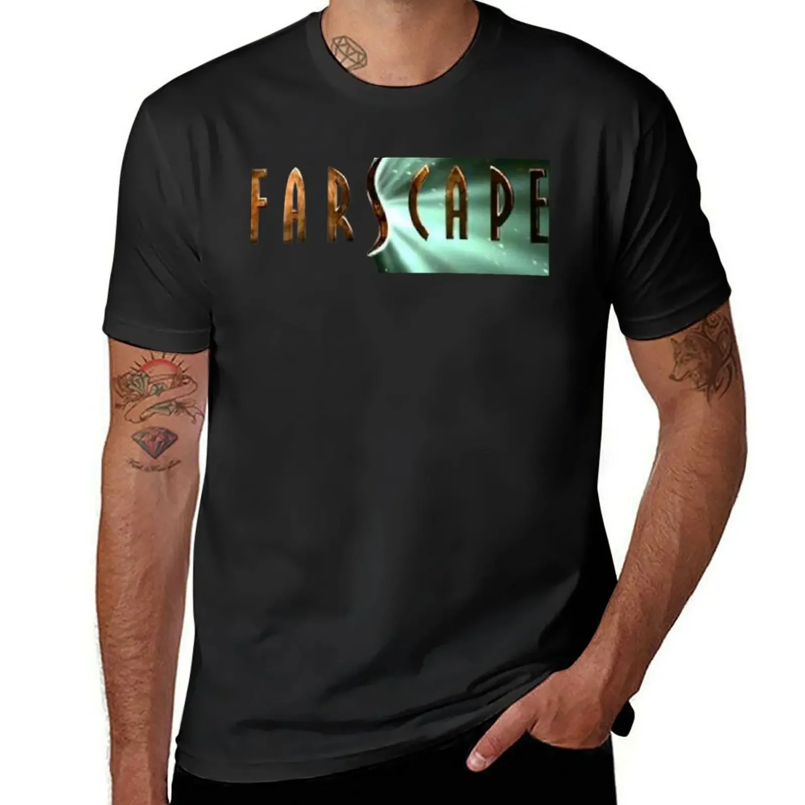 

Farscape Logo T-Shirt plus size clothes anime for a boy cotton graphic tees black t-shirts for men