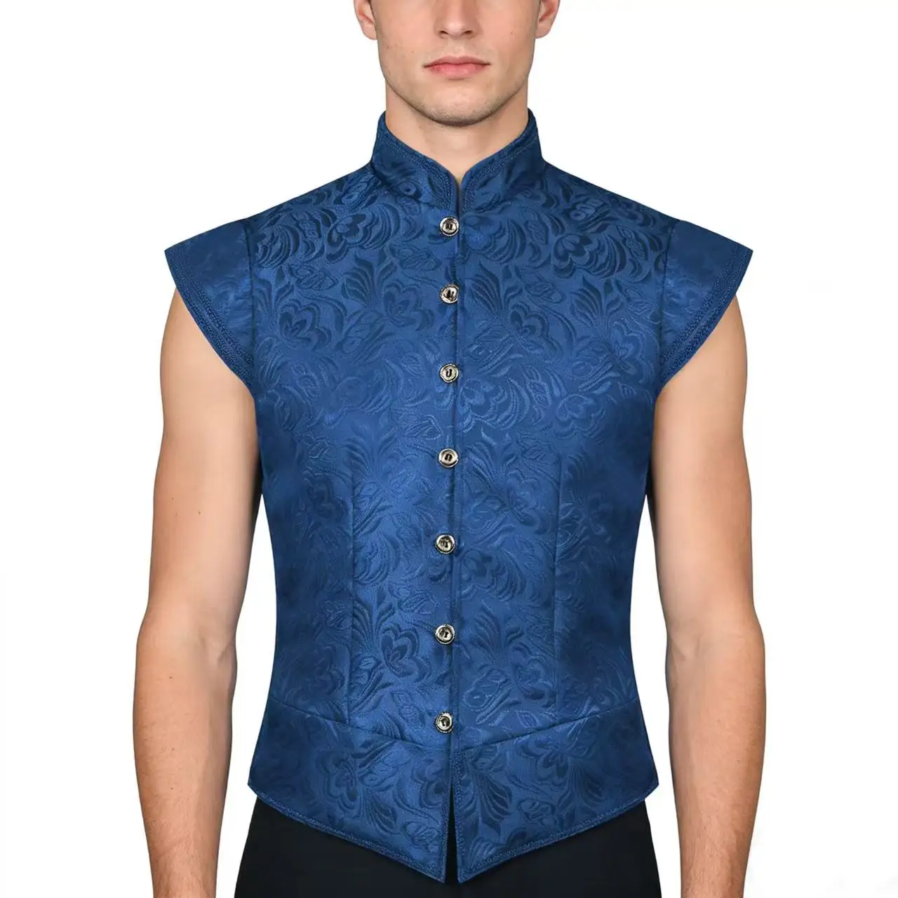 

Cosplay Costume Halloween Men's Vintage Medieval Jacquard Short Vest