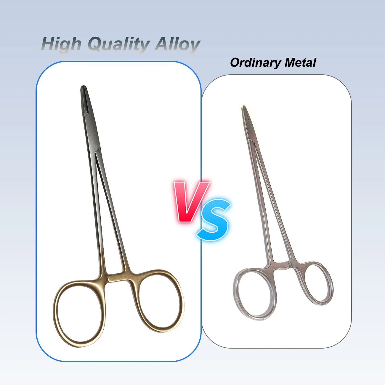 TJDent Dental Needle Holder Plier Gold Plated Reusable Stainless Steel Orthodontic Medical Surgical Instruments Dentistry Tools