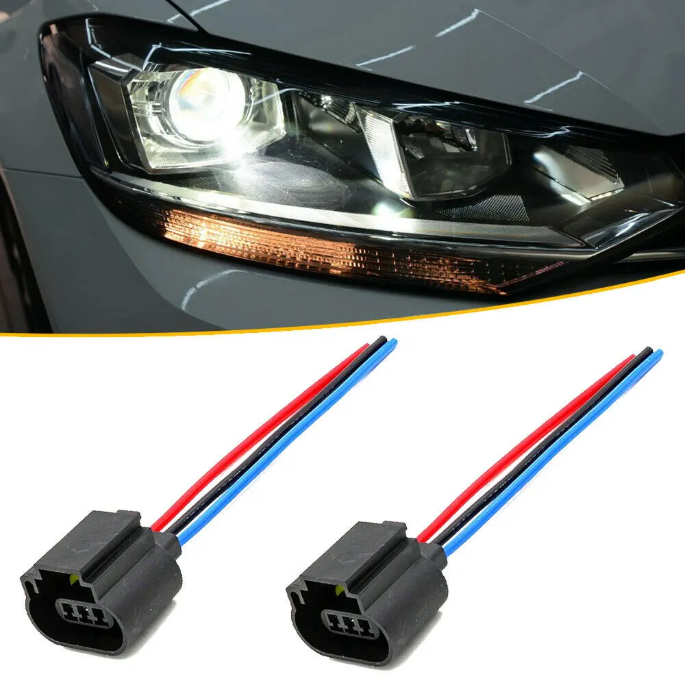 

1 Pair H13 Headlight Wiring Harness Socket Female Adapter Connector Plug Headlamp Socket Extension Wire Auto Repair Part