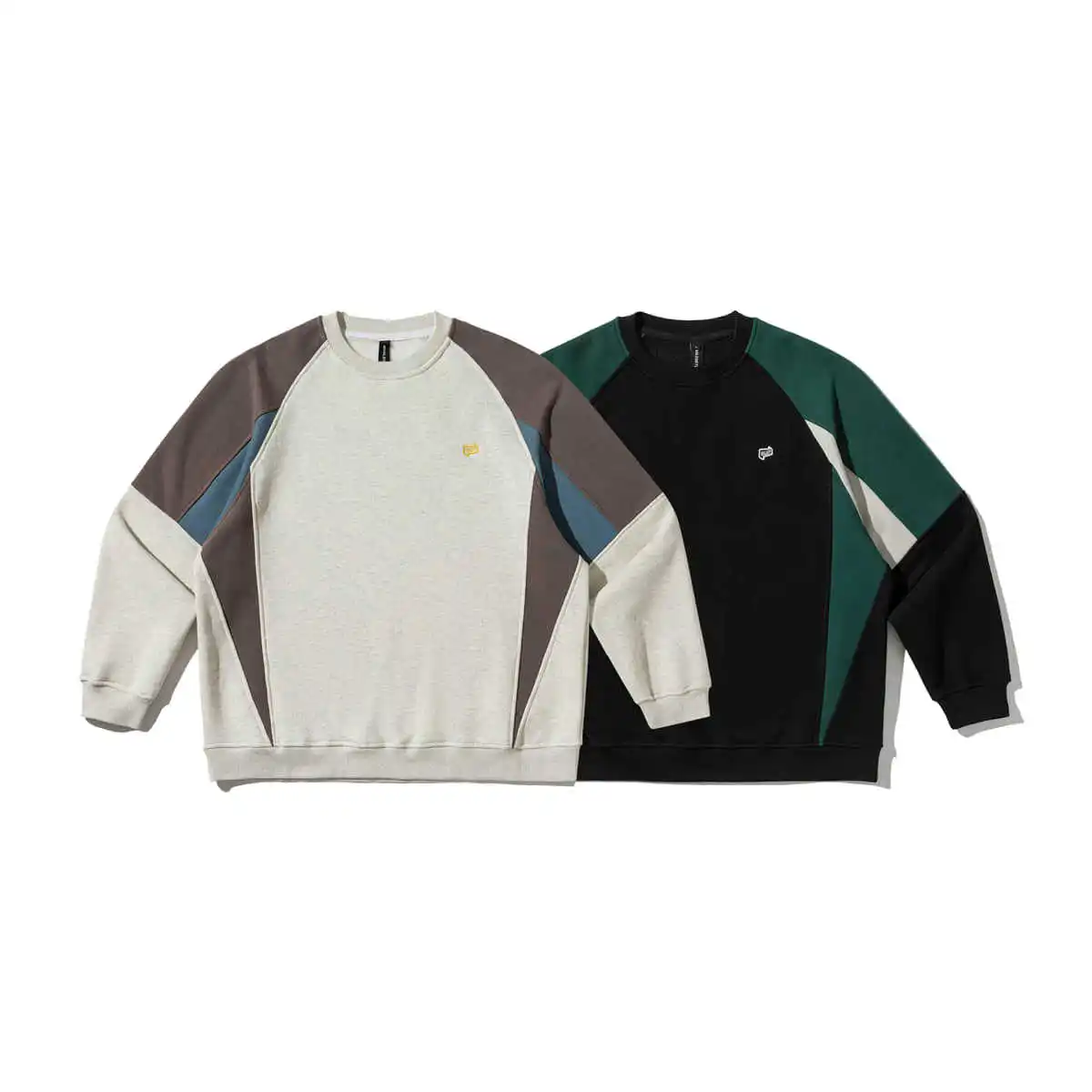 

New Mens Hoodies Japanese Streetwear Patchwork O-neck Long Sleeve Tops Man Spring Autumn Fashion Couple Casual Sweatshirts Male