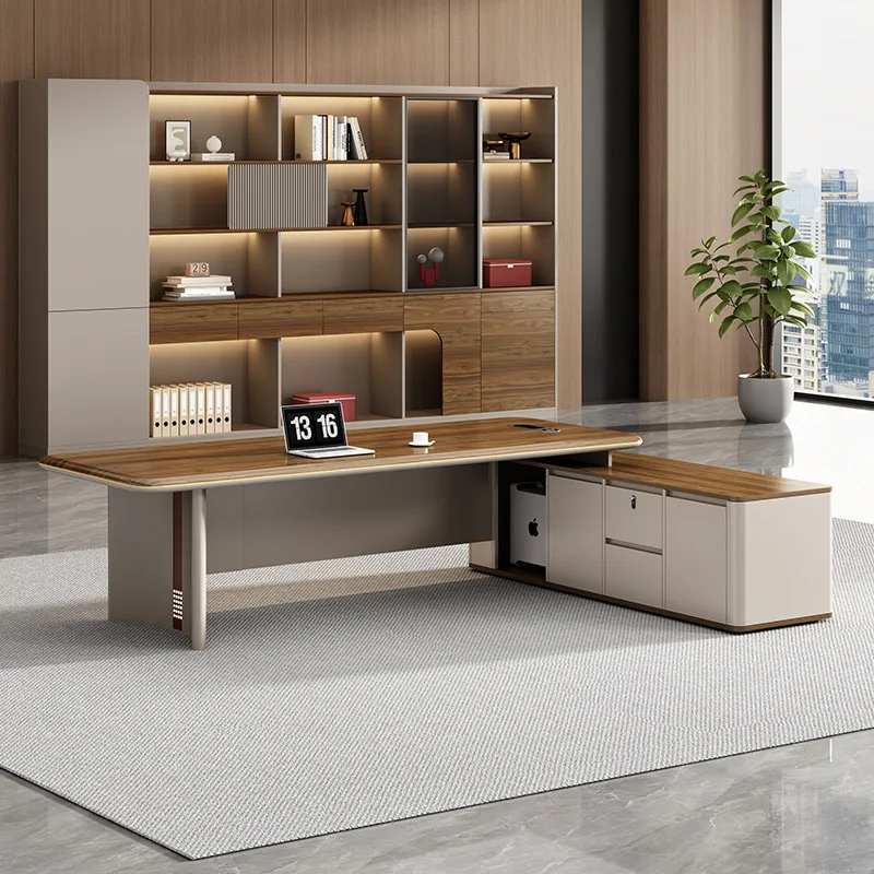 Light Luxury Boss Table, Simple Desk, Chairperson's Desk, Large Desk Manager, Office Desk And Chair Combination