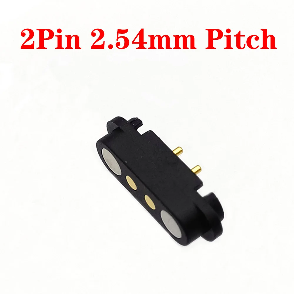 Magnetic Pogo Pin Connector 2P 4P 5P Pogopin Female 2.54mm 2.8mm Spring Loaded DC Magnet Connector Power Socket