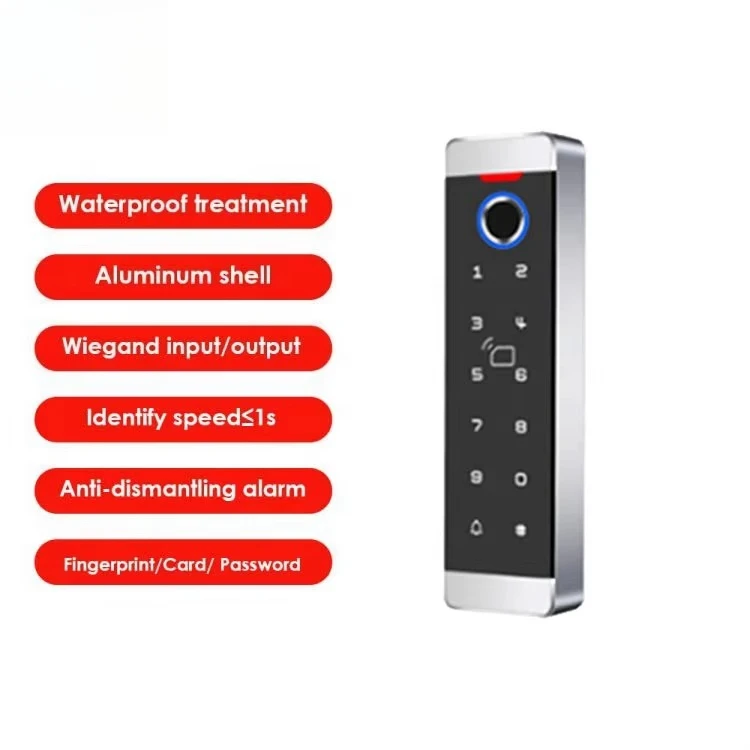 Touch Key pad Standalone Slim Door Lock Fingerprint Biometric Waterpoof Smart Access Control Key pad