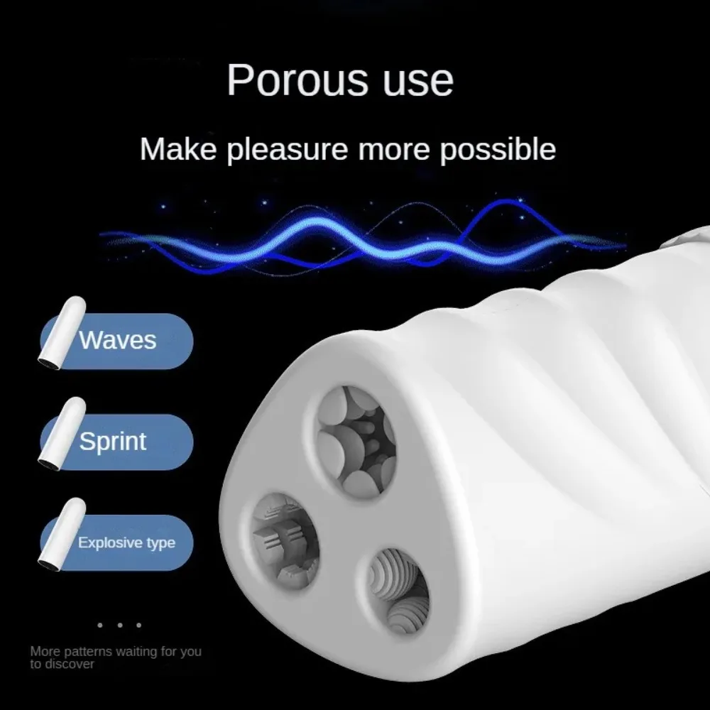 3 Hole Design Male Masturbator Cup Soft Pussy Sex Toys Adult Endurance Exercise Sex Products Vacuum Pocket Cup for Men - view 2