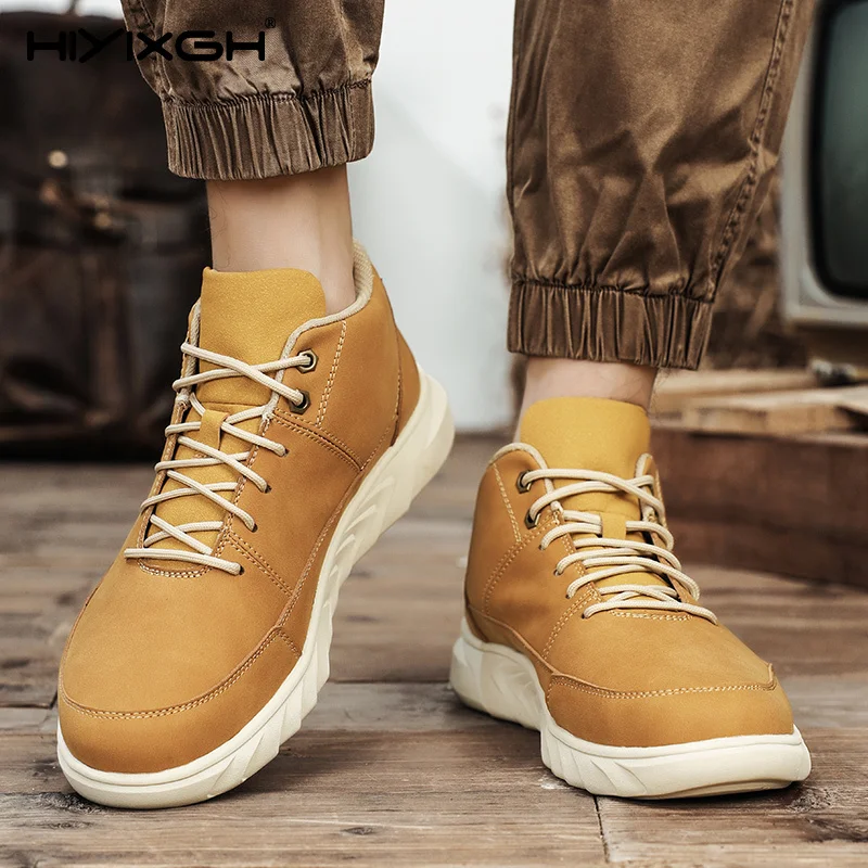 

Autumn and winter casual men's shoes Fashionable and versatile styles Outdoor motorcycle Daily casual business office shoes