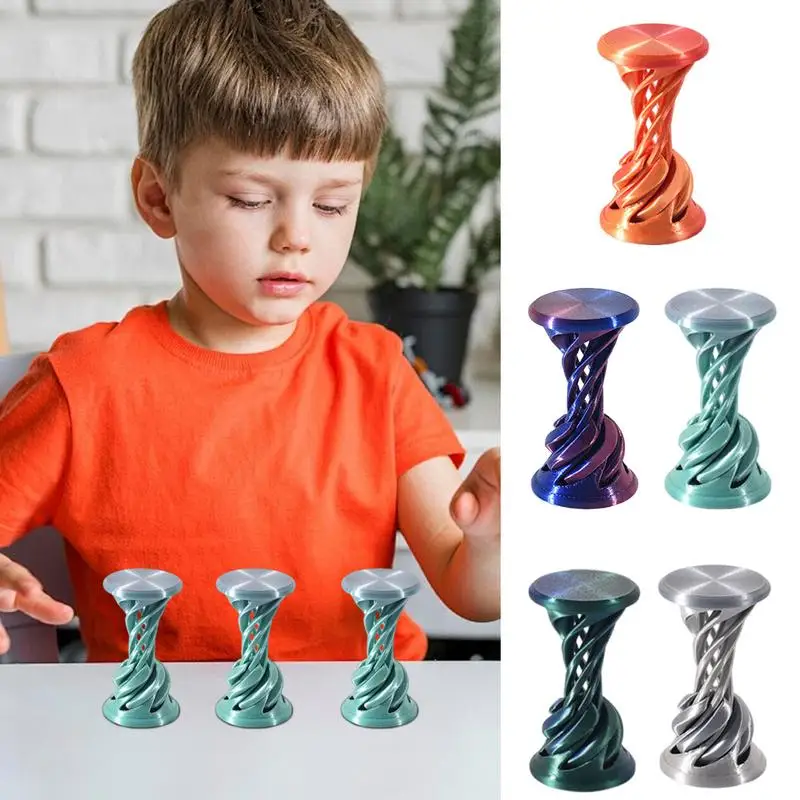 Spiral Fidget Toy 3D Printed Impossible Vortex Passthrough Illusion Toy Stress Relief Toy Pass Through Fidget Toy For Desktop