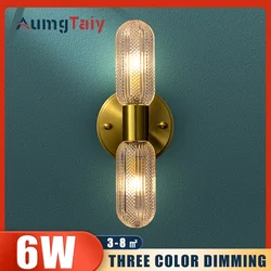 Luxury LED Wall Lamps for Living Room Bedroom Simple Copper Sconce Home Decor Indoor Lighting Dining Room Background Stairs