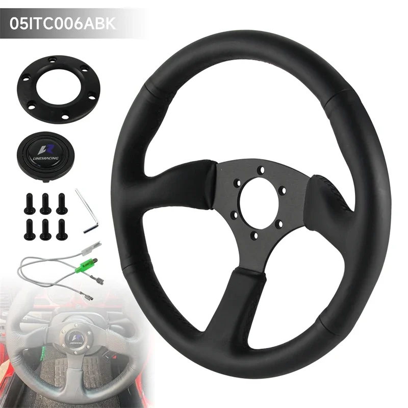 Black Racing Steering Wheel 350mm 13.8