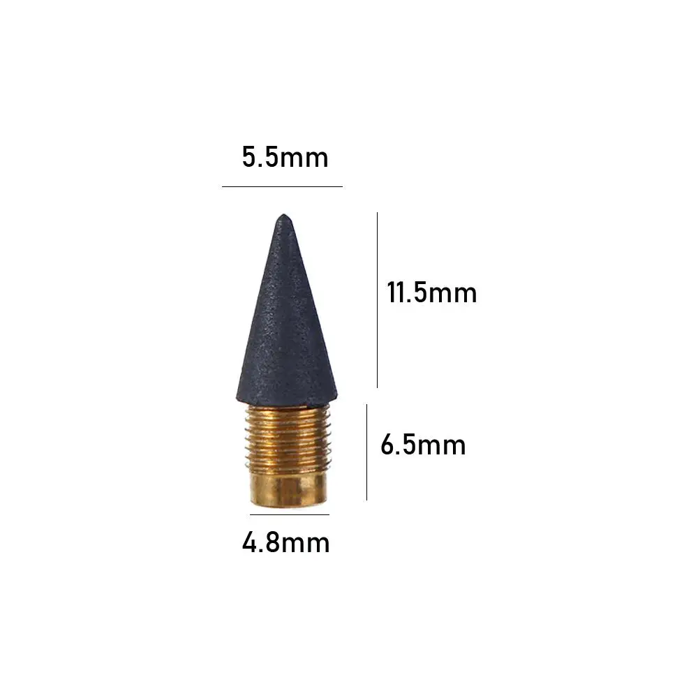 5Pcs Graphite Pen Universa No Ink Pen Replaceable Pencil Tip Head Eternal Pencil Nib Eternal Pencil Head Inkless Pencil Eternal