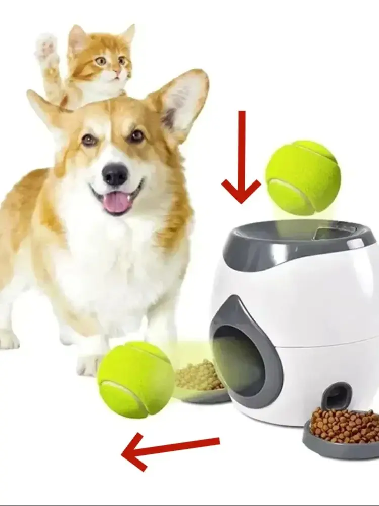 

Interactive Dog Treat Dispenser Ball - Training Reward Toy with Snack Launcher & Chew-Resistant Design