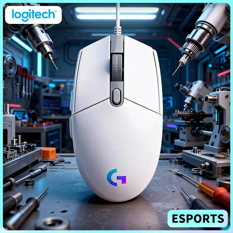 

Logitech G102 Prodigy Mouse, 8000 DPI Adjustable, 1ms Report Rate, RGB Sync, 6 Keys, Lightweight for Comfortable Daily Use