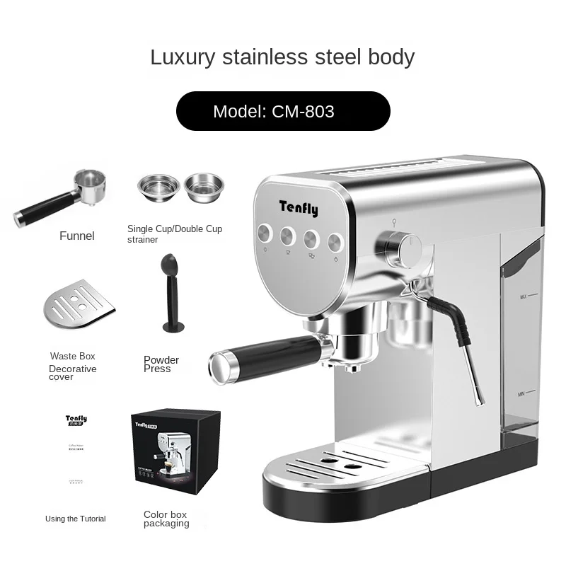 

Coffee machine household small semi-automatic 20bar high pressure extraction concentrated milk foam