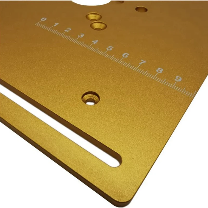 Router Table Insert Plate W/Miter Gauge For Woodworking Benches Table Saw Multifunctional Trimmer Engraving Machine