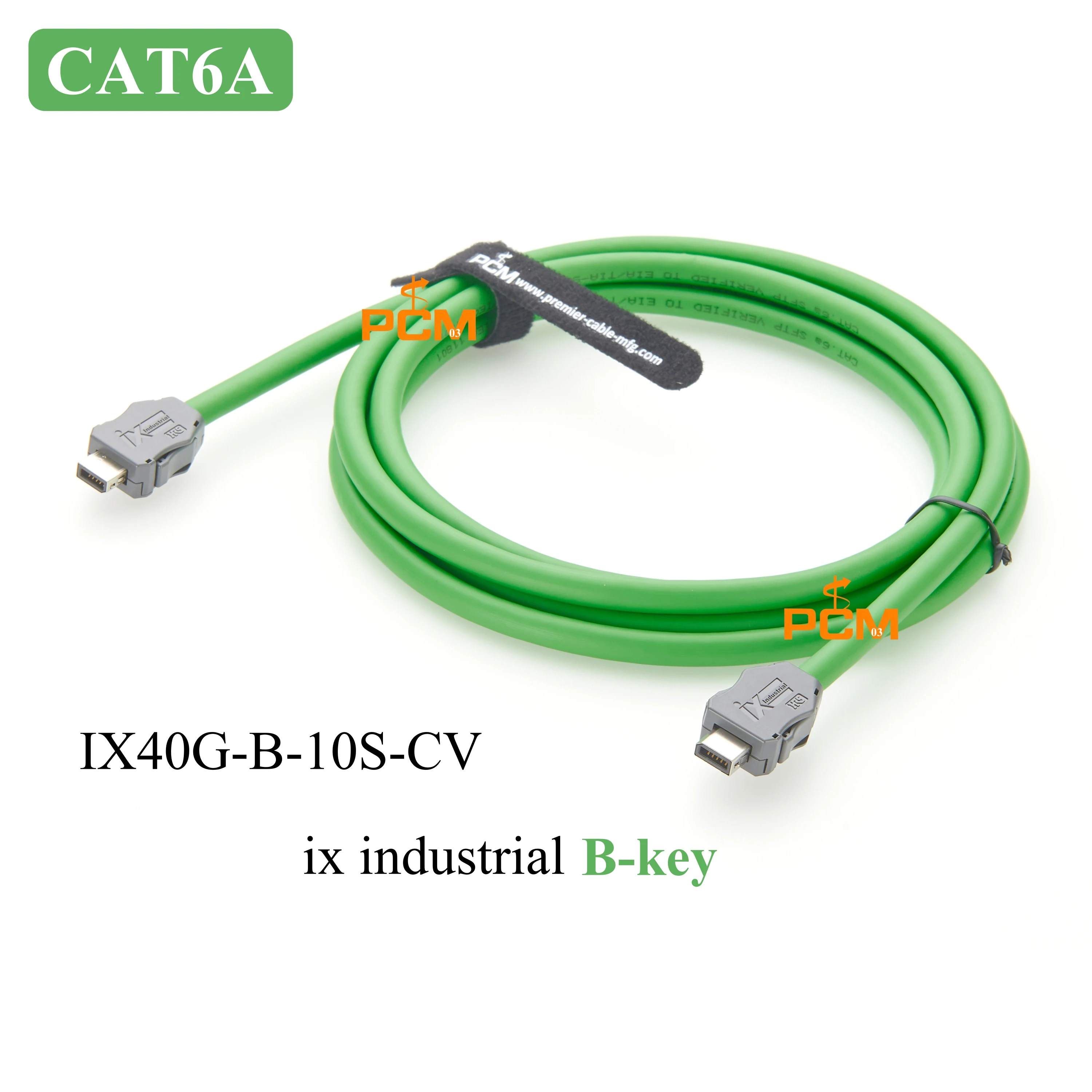 IX Industrial B-key to B-key Ethernet Cat6a Serial Cable Compatible with Hirose Harting for Industrial Switch Machine Vision PoE