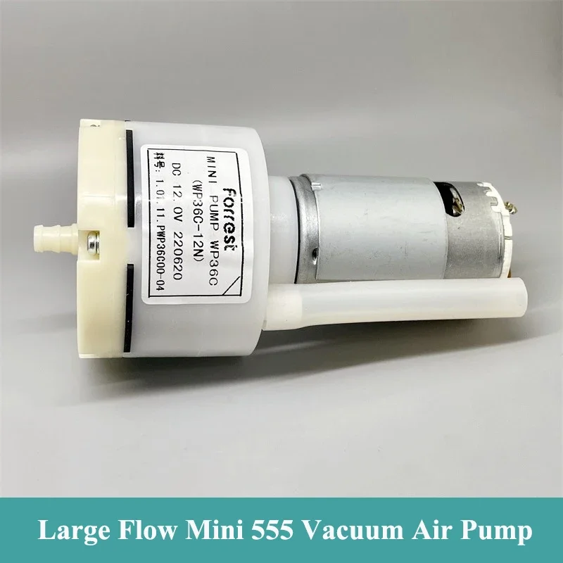 

WP36C DC 12V 10L/M -60KPa Large Flow Mini 555 Motor Vacuum Air Pump Negative Pressure Suction Diaphragm Pump DIY Packer Inflator