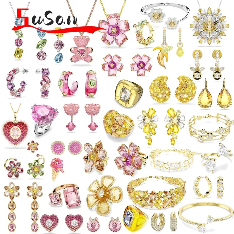 New 925 Sterling Silver Fashion Flower Four Leaf Clover Earrings Ring Adjustable Bracelet fit Women's Birthday Set Jewelry Gifts
