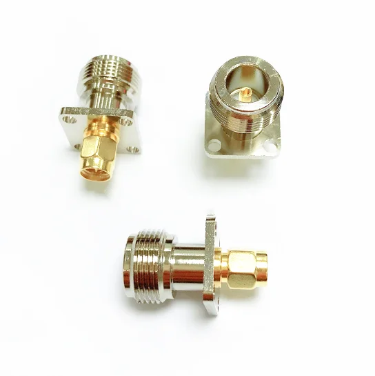 

RF adapter L16 N Female head to SMA Male head 4-hole flange connector 17.5*17.5