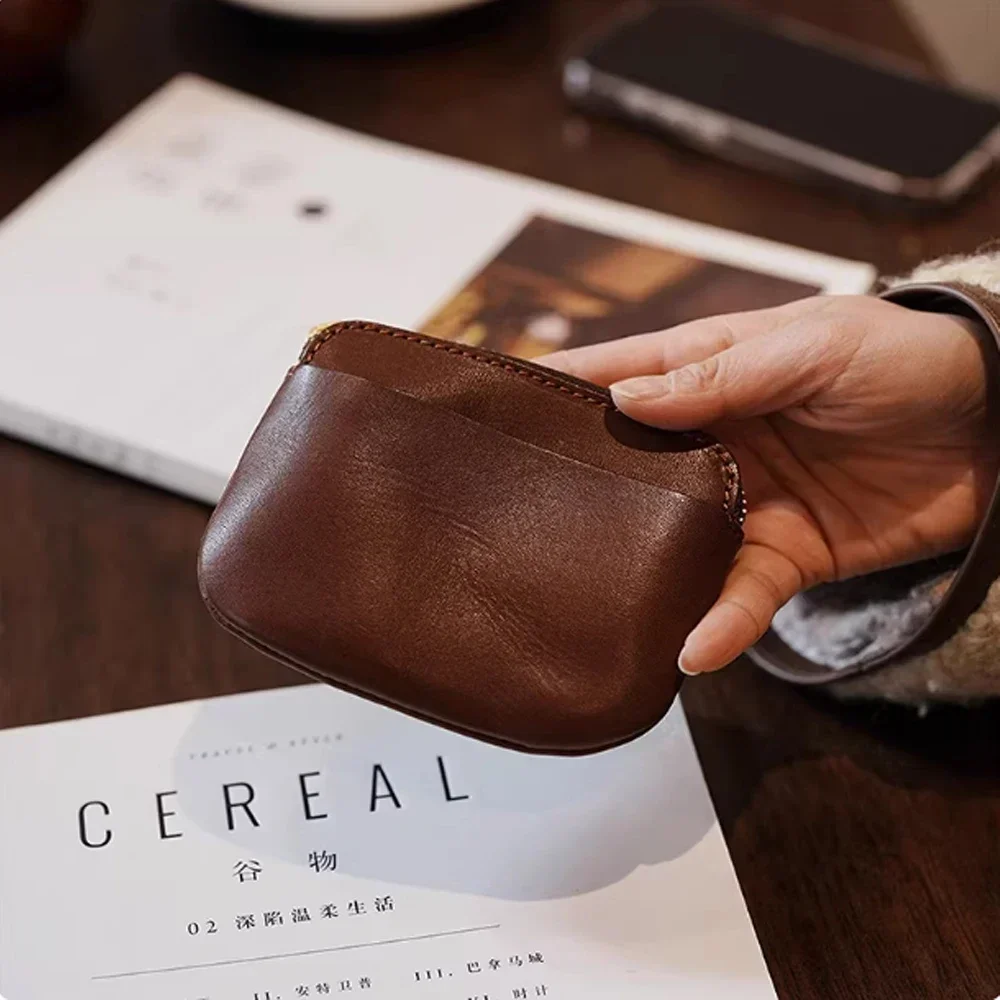 

Тонкий портативный чехол для наушников, многофункциональный держатель для карт из искусственной кожи и мини-чехол для монет, модный минималистичный кошелек