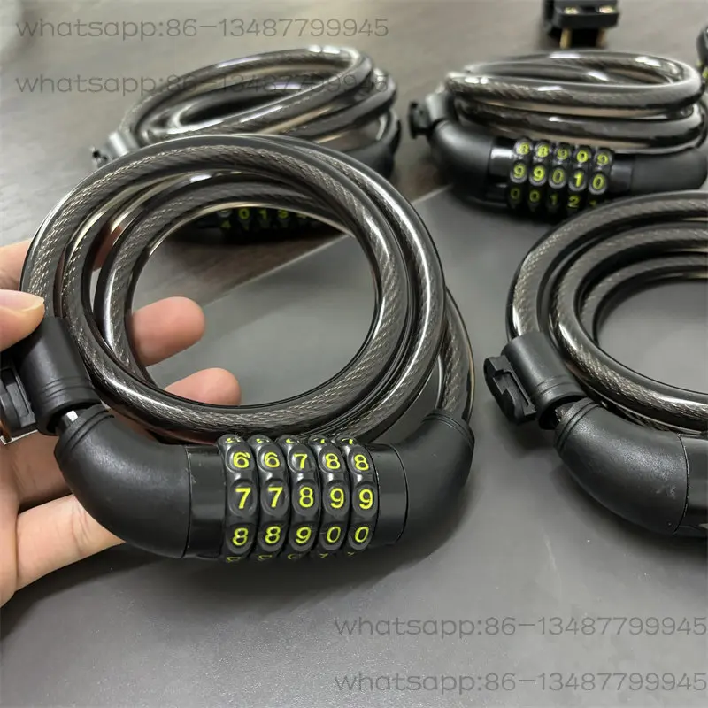 Bold cable bicycle lock anti-theft code lock mountain bike electric car battery car lock