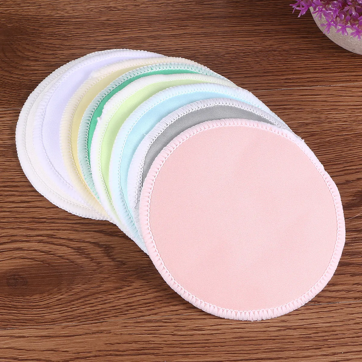 16Pcs Bamboo Cotton Makeup Remover Pads Round Reusable Washable Facial Eye Lip Remover Pads for Sensitive Dry Oily Skin