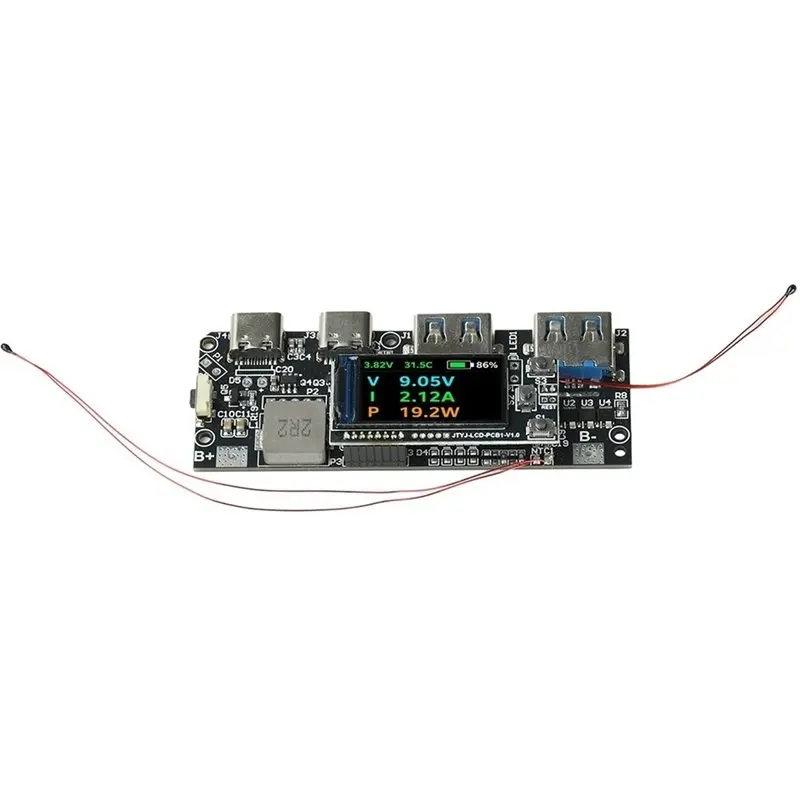 B50B-22.5W Bidirectional Fast Charging Module With TFT Color Display And Thermal Protection For Power Bank Mainboard, With PD