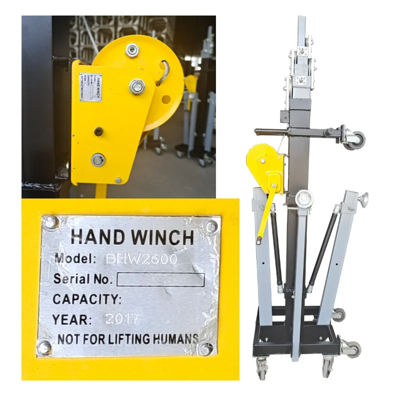 Lighting Speaker Truss Hand Crank Stand 4- 6m Lift Tower Truss Lift Truss System