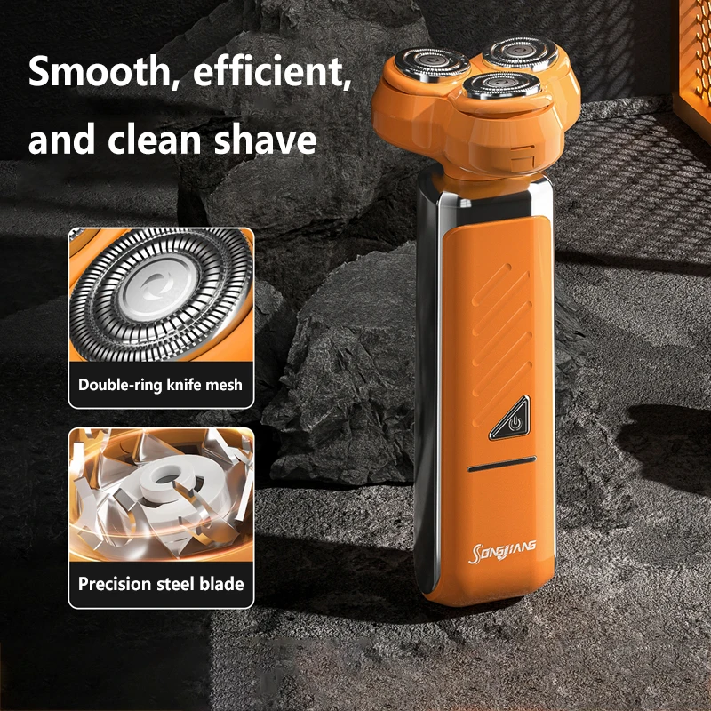 

Floating Three-blade Razor Magneticblade Head Stainless Steel Blade Type-c Fast Charging Portable High-speed Motor Shaver 2026