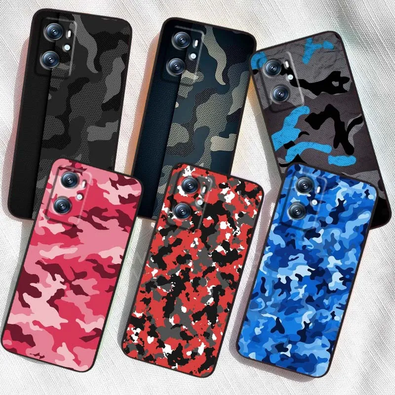 

Camouflage pattern design For OPPO Reno 7 A96 A40 A58 5 6 Realme GT A74 A78 Neo2 A74 A78 Find X5 X3 X7 X8 Black Phone Case