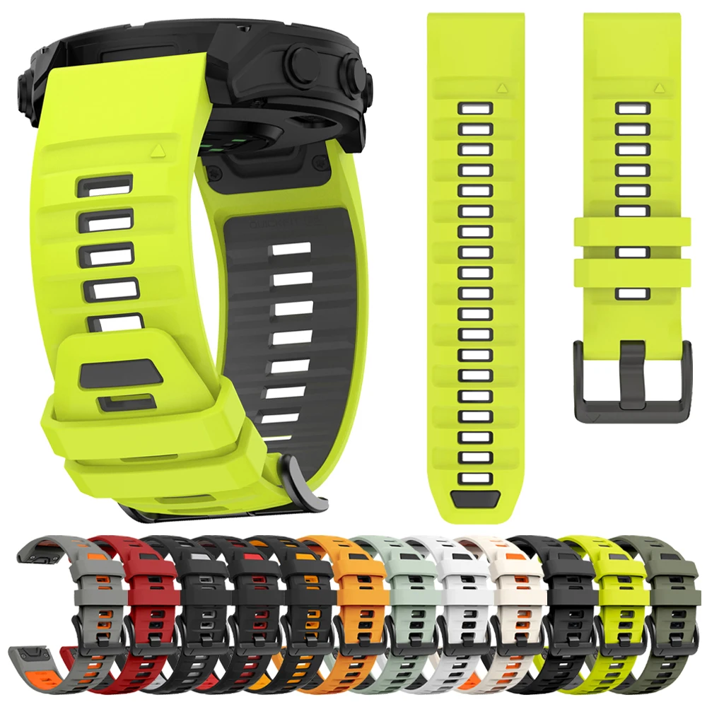 22 26mm Silicone WatchBand for Garmin Fenix 8 E 7 7X Pro 6X 6 5 5X Plus Epix Gen2 Enduro 3 Quatix 8 7X Solar Quick Release Strap