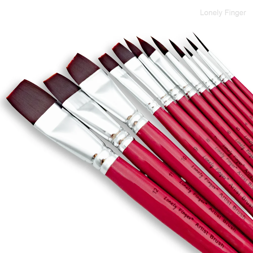 Face Painting Brushes, 12 pcs Professional Artist Paint Brush Set for Face Body Painting, Ideal for Artists, Halloween, Cosplay,