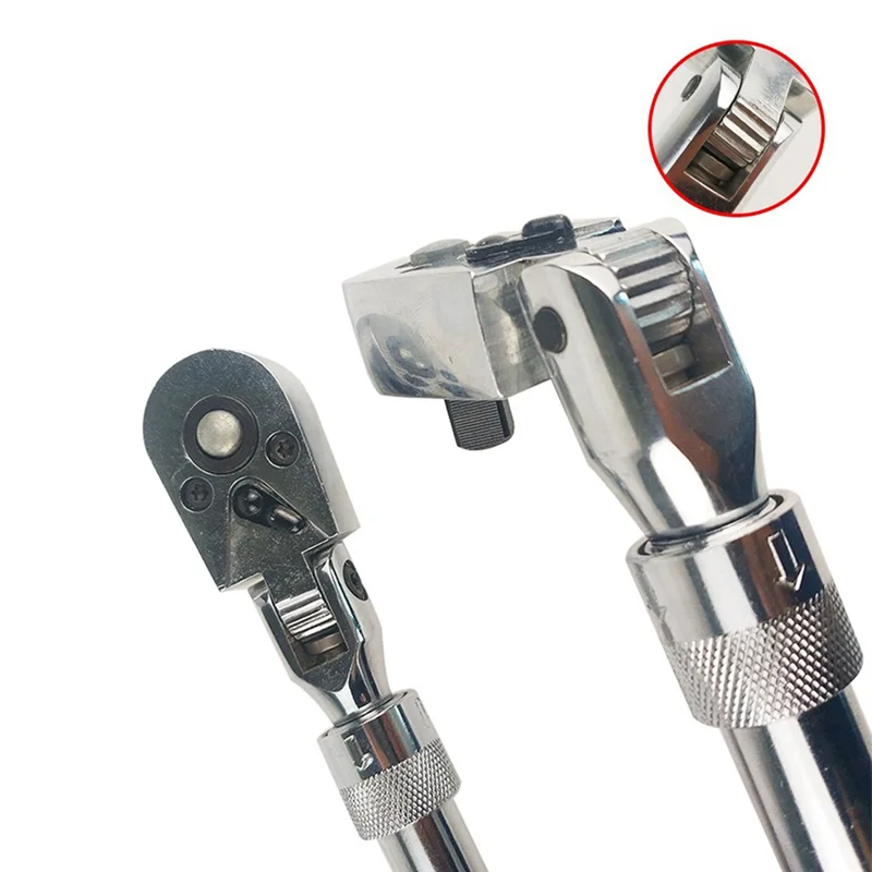 

A20F-72-Tooth Telescopic Ratchet Wrench 1/2 Automatic Quick-Release Quick Wrench Telescopic Wrench Movable Head Wrench Easy Inst