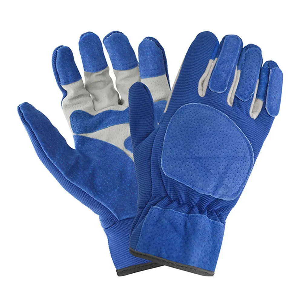 New 2Pcs Garden Gloves Anti-slip Breathable Leather Gloves Quick Easy To Dig And Plant For Digging