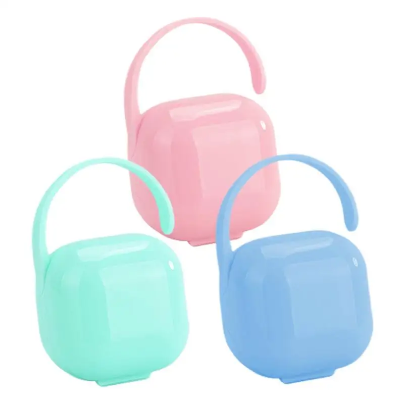 Babies Pacifier Box Portable Soother Nipple Container Storage Case Bpa Free Pacifier Storage Box Supplies for Outdoor Traveling