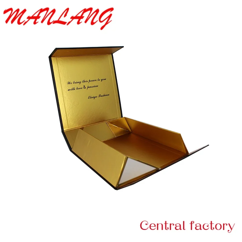 Custom  Custom Logo Ribbon Printed Folding Foldable Cardboard Magnet Magnetic Gift Packaging Packaged Paper Box