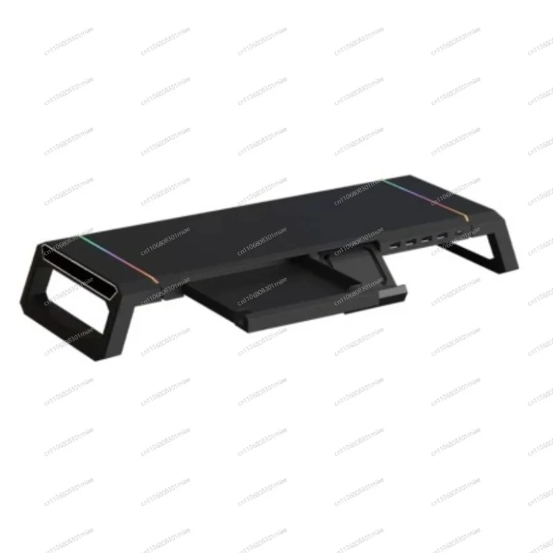 Adjustable Folding Computer Monitor Stand Riser, Multi-Functional Desktop Storage Organizer Base for Home & Office