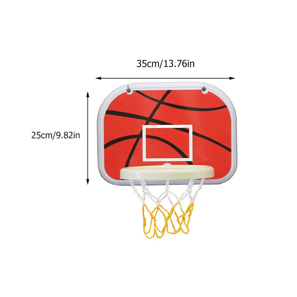 1Set Aan de muur gemonteerde basketbalring voor kinderen Binnen spelen ABS Plastic bord met patroonontwerp Gladde randen Geen bramen Gemakkelijk