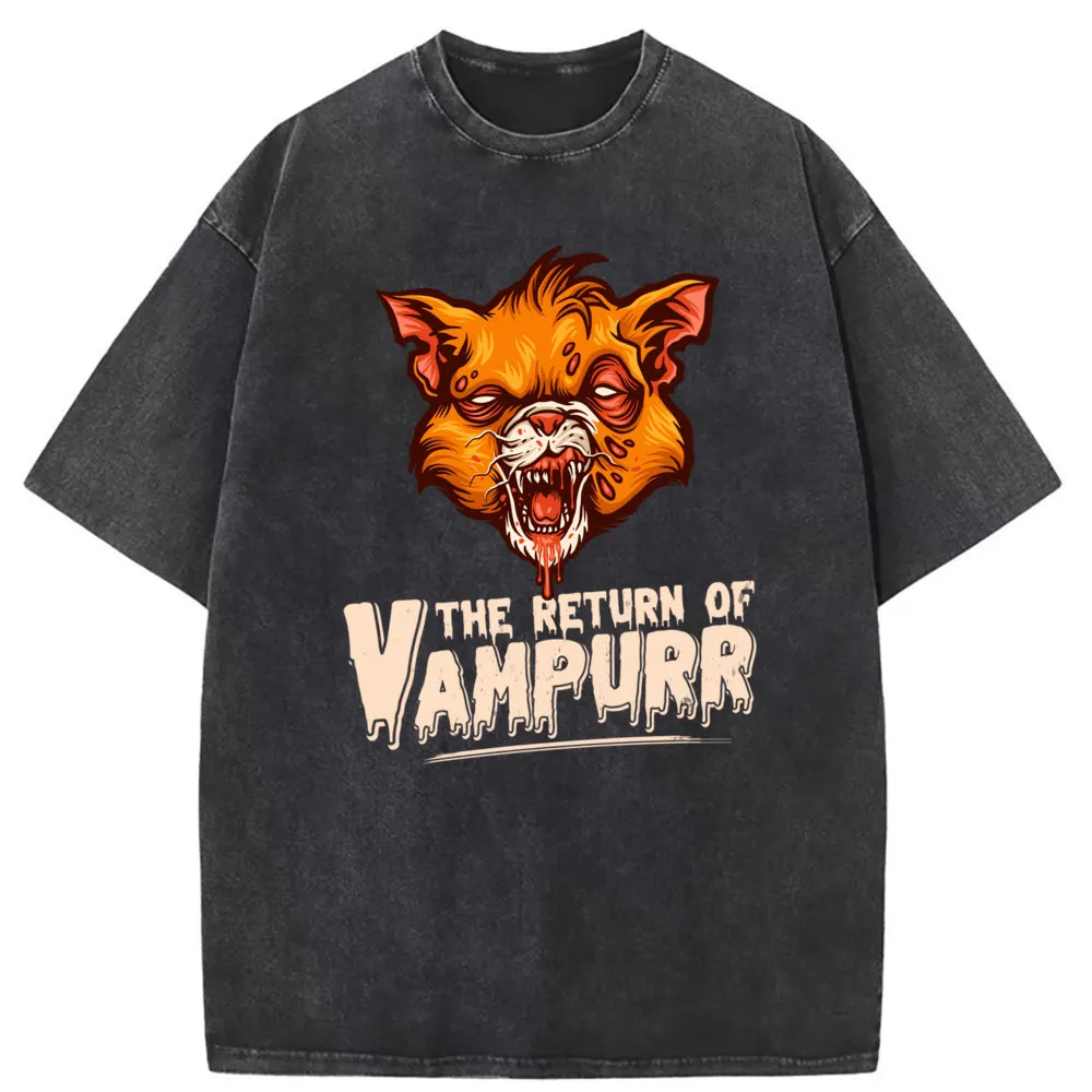 

The Return Of Vampurr Tshirt Men Long Sleeve Sweatshirts Summer Tshirt Washed Funky Casual Sportswears Halloween Tshirt