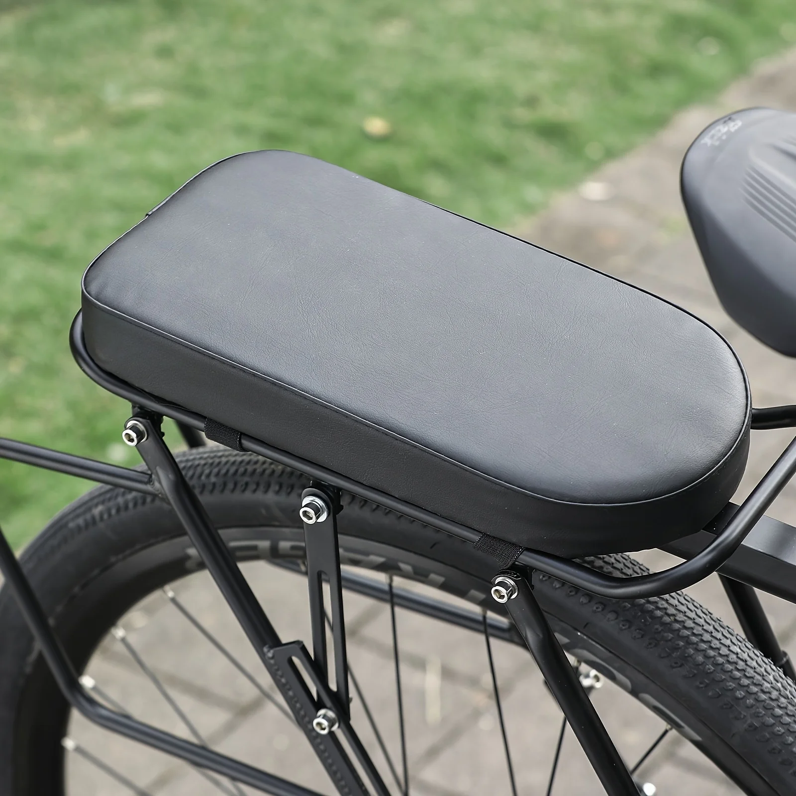 Detachable Long Bicycle Backseat Cushion, Soft Thicken Comfort Bike Seat with Easy Installation Bike Parts