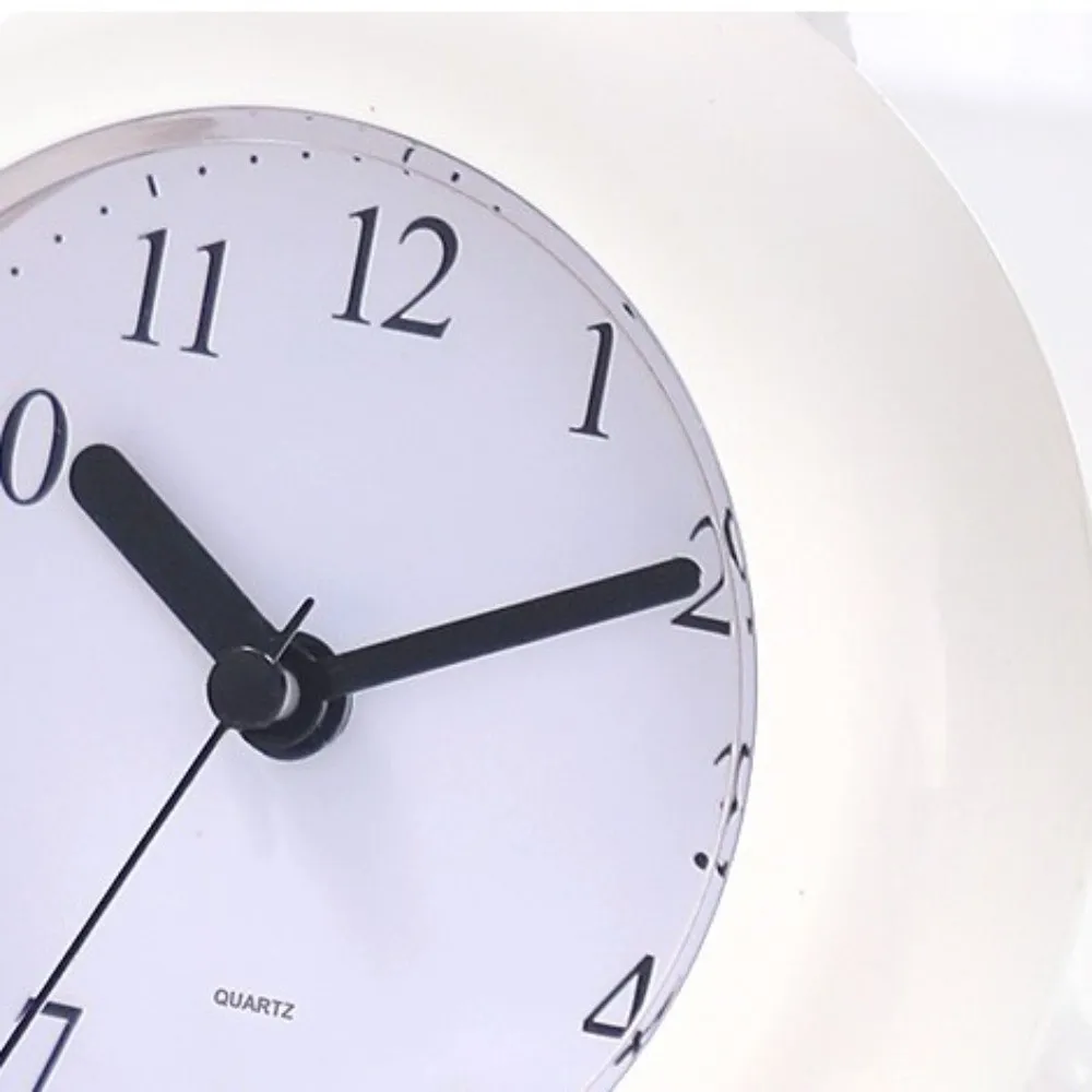 Plastic Bathroom Clock Silent Movement Drop-proof Wall Mounted Clock Wear-resistant Nylon Lanyard Desktop Clock Kitchen Use