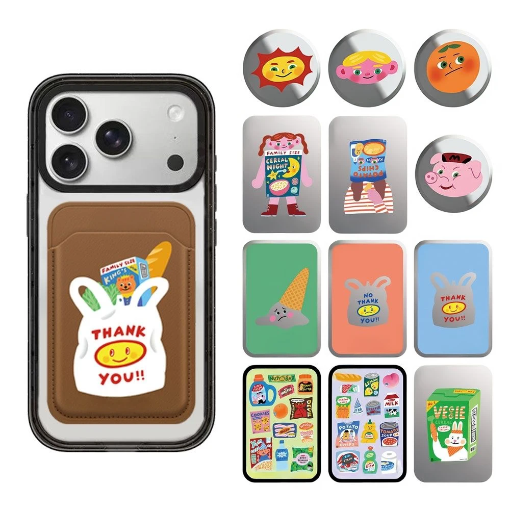 Cartoon Markt Magnetische Telefon Griff Telefon Ständer für IPhone Halter Halterung Unterstützung für Galaxy Handy Zubehör