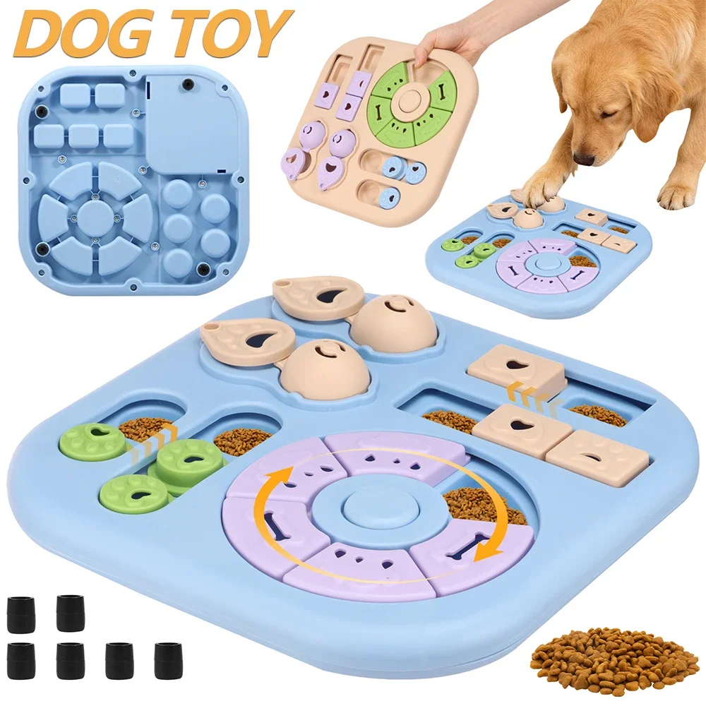 Interaktives Hundespielzeug aus Kunststoff mit Leckerli-Spender und Rutschfester Basis zur Mentalen Stimulation und Langsamen Fütterung