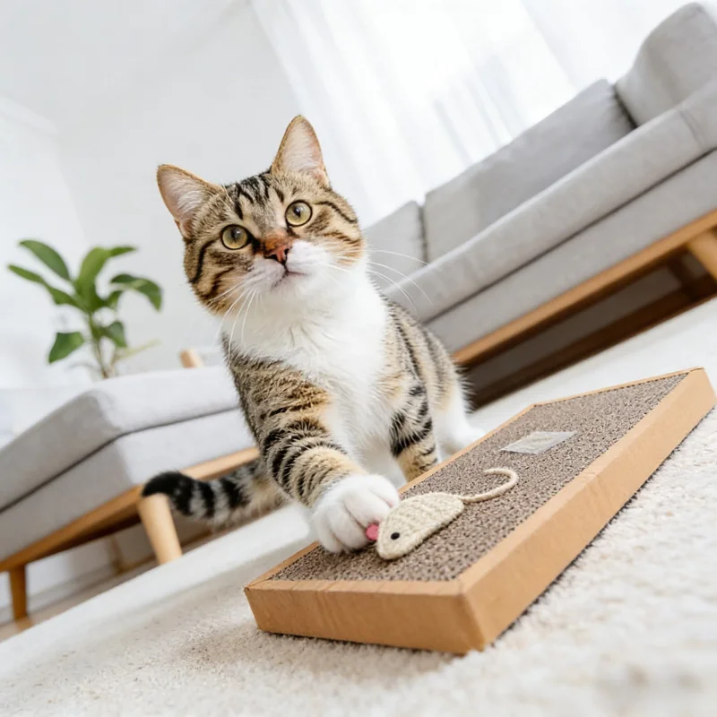 Langlebiges Kratzfestes Wellpappe-Katzenkratzbrett-Set - Selbstunterhaltung Katzenkrallen-Schleifer Haustierzubehör Spielzeug